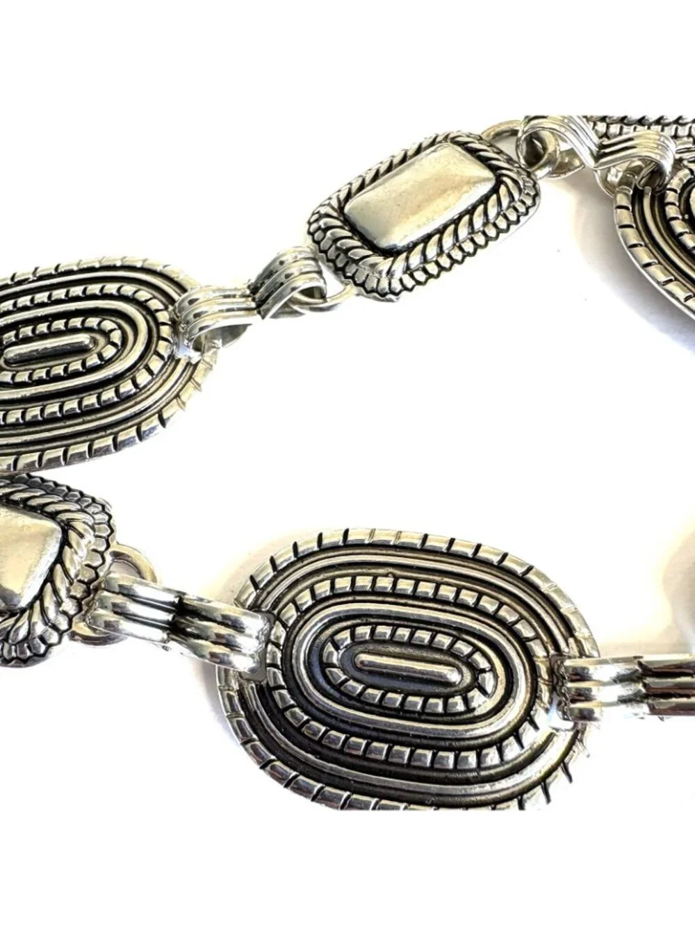 BELT Womens Metal Chain Belt Silver Tone Western Boho Biker Heavyweight 43